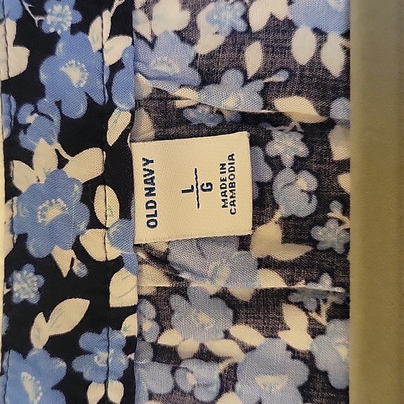 Blue Sleeveless Blouse Size L - Picture 3 of 3